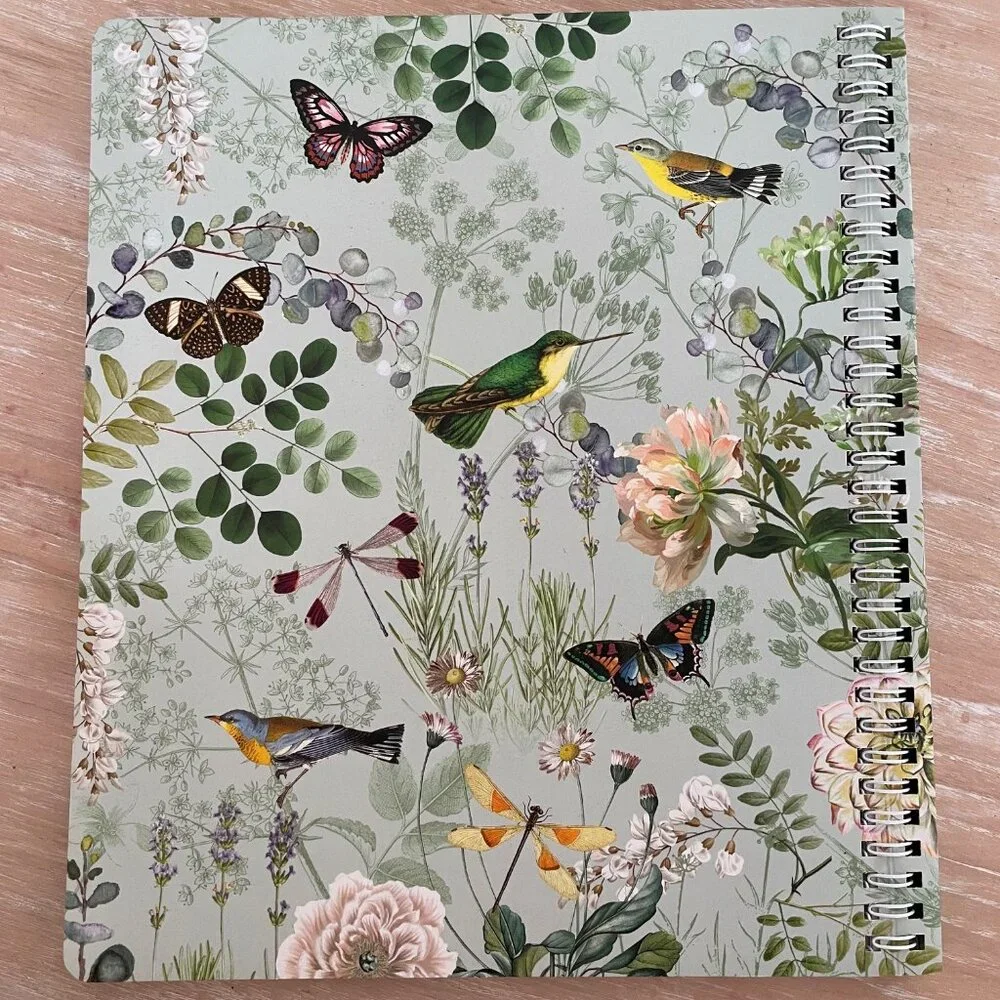 Punch Studio Nature's Grace Butterflies, Undated Monthly Guided Spiral Planner